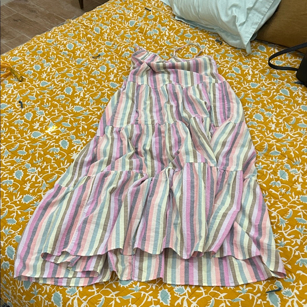 Universal Thread Pastel Striped A-Line Skirt